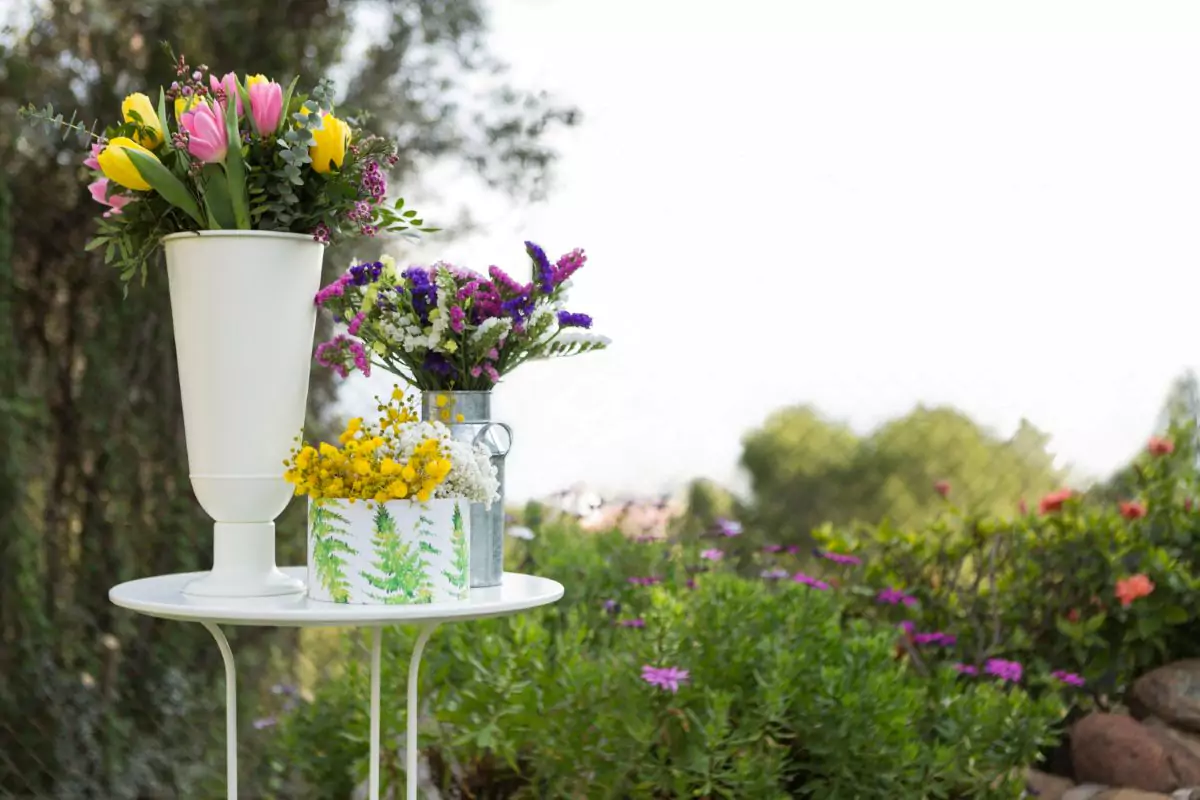 decoracao de jardim de primavera
