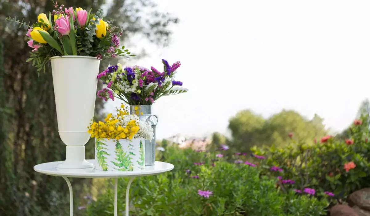 decoracao de jardim de primavera